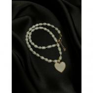 Колье на шею из жемчуга с подвеской в форме сердца Angelina Jewellery