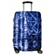 Чехол для чемодана , размер M, белый, синий LeJoy