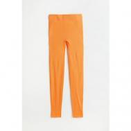 Легинсы  , прилегающий силуэт, повседневный стиль, размер M, оранжевый H&M