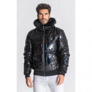 куртка , демисезон/зима, стеганая, несъемный капюшон, карманы, манжеты, размер L, черный Gianni Kavanagh