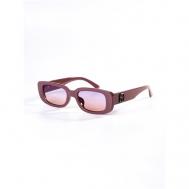 Солнцезащитные очки , прямоугольные, оправа: металл, с защитой от УФ, для женщин, фиолетовый ezstore