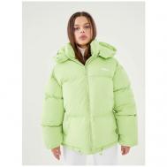 Куртка  , женская зимняя, оверсайз, подкладка, размер M, зеленый Feelz