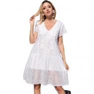 Пляжное платье , размер 46, белый Fresh Cotton