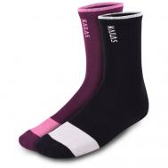 Носки  унисекс , 2 пары, размер M, фиолетовый, черный Kailas