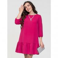 Платье , свободный силуэт, мини, размер 58, розовый With street