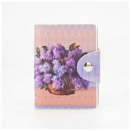 Визитница 28 визиток, для женщин, фиолетовый Market-Space