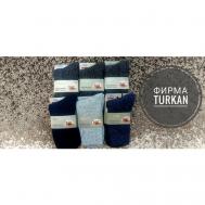 Термоноски , 6 пар, размер 41/47, коричневый, мультиколор, синий, серый Turkan