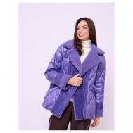куртка  , демисезон/зима, средней длины, силуэт прямой, ультралегкая, манжеты, стеганая, карманы, подкладка, съемный капюшон, утепленная, влагоотводящая, ветрозащитная, размер 44, фиолетовый Franco Vello