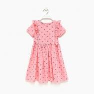Платье для девочки, цвет розовый/чёрный, рост 134 см Luneva