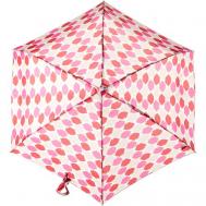 Мини-зонт , механика, 5 сложений, купол 85 см., 6 спиц, система «антиветер», чехол в комплекте, для женщин, розовый FULTON