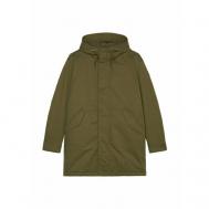 куртка , демисезон/зима, силуэт прямой, капюшон, размер M, зеленый Marc O'Polo