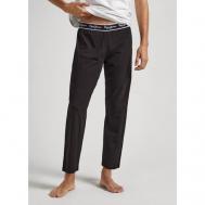 Пижама , брюки, без карманов, пояс на резинке, размер XL, черный Pepe Jeans
