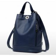 Рюкзак  мессенджер , антивор, вмещает А4, внутренний карман, регулируемый ремень, синий Guangzhou Top Quality Leather Products