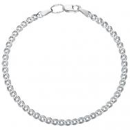 Браслет-цепочка  браслет из серебра 965060502, серебро, 925 проба, родирование, длина 20 см. Sokolov
