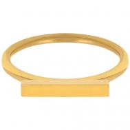 Кольцо на две фаланги , нержавеющая сталь, размер 18, золотой, желтый Kalinka modern story