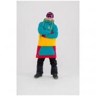 Худи , оверсайз, капюшон, размер 50-54, мультиколор Snowbro