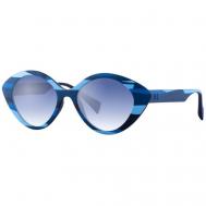 Солнцезащитные очки , бабочка, оправа: пластик, с защитой от УФ, для женщин, голубой Italia Independent