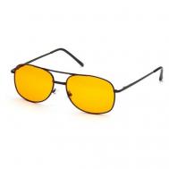 Солнцезащитные очки , авиаторы, оправа: металл, поляризационные, черный SPG