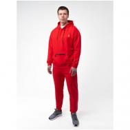 Костюм , олимпийка, худи и брюки, силуэт прямой, размер 62, красный Великоросс