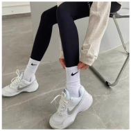 Женские носки  высокие, 100 den, 10 пар, размер 36-41, белый Nike