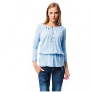 Блуза  , размер 44, голубой MONDIGO