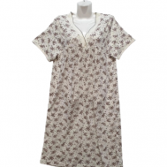 Сорочка  удлиненная, застежка отсутствует, короткий рукав, трикотажная, размер 56-58, белый Sebo,Узбекистан
