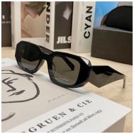 Солнцезащитные очки , квадратные, с защитой от УФ, для женщин, черный marinx
