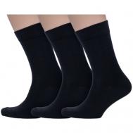 Мужские носки , 3 пары, размер 25, черный Grinston