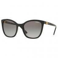 Солнцезащитные очки , квадратные, оправа: пластик, с защитой от УФ, градиентные, для женщин, черный Luxottica