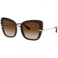 Солнцезащитные очки , бабочка, оправа: пластик, градиентные, для женщин, коричневый Dolce&Gabbana