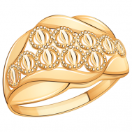Кольцо красное золото, 585 проба, размер 18.5, красный Atoll