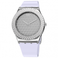 Наручные часы  LOVELY LILAC YLS216, серебряный, голубой Swatch