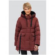 Куртка   Амперо, размер 52, бежевый, бордовый D`imma Fashion Studio