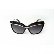 Солнцезащитные очки , бабочка, оправа: металл, градиентные, с защитой от УФ, для женщин, черный Baldinini