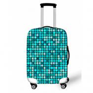 Чехол для чемодана  fu_mosaic, размер S, голубой, синий Ledcube