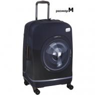 Чехол для чемодана  8008_M_чехол, полиэстер, размер M, черный Vip Collection