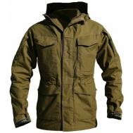 Куртка  демисезонная, силуэт прямой, несъемный капюшон, размер 52/54, горчичный Нет бренда