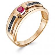 Кольцо , красное золото, 585 проба, рубин, размер 17.5, красный Vesna jewelry