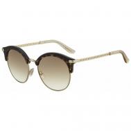 Солнцезащитные очки , круглые, оправа: металл, для женщин, коричневый Jimmy Choo