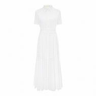 Платье-рубашка хлопок, повседневное, размер XS, белый Code Couture
