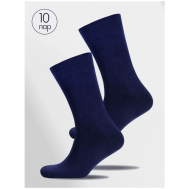 Мужские носки , 10 пар, классические, антибактериальные свойства, размер 37/39, синий Носки и сорочка