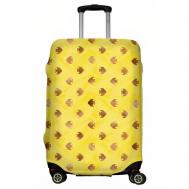 Чехол для чемодана , размер M, желтый, коричневый LeJoy