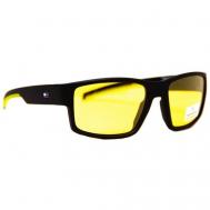 Солнцезащитные очки , прямоугольные, с защитой от УФ, поляризационные, для мужчин, черный Fahrenheit