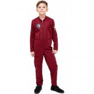 Костюм космонавта для мальчика бордовый детский Мой Карнавал