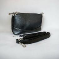 Сумка  клатч  100049 повседневная, искусственная кожа, внутренний карман, регулируемый ремень, черный Angelo Vani
