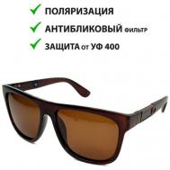 Солнцезащитные очки , прямоугольные, градиентные, с защитой от УФ, поляризационные, для мужчин, коричневый ECOSKY