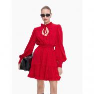 Платье , повседневное, полуприлегающее, мини, размер 46/48, красный TOPTOP