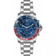 Наручные часы  Мужские Часы Хронограф Pepsi Безель Синим Циферблатом, серебряный, синий INVICTA