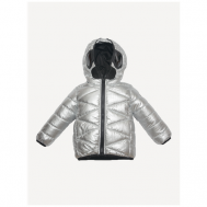 Куртка , демисезон/зима, средней длины, размер 116, серебряный Orso Bianco