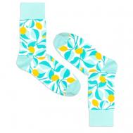Носки  Дизайнерские носки  - Lemons - Industry, размер 39-41, голубой Burning heels